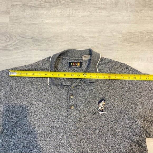 Disney Foursome M Grumpy Embroidered Snow White Mens Polo Shirt in Heather Grey - Picture 6 of 16